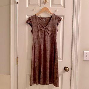 Toad&Co Rosemarie Dress in Falcon Brown Tapestry Print